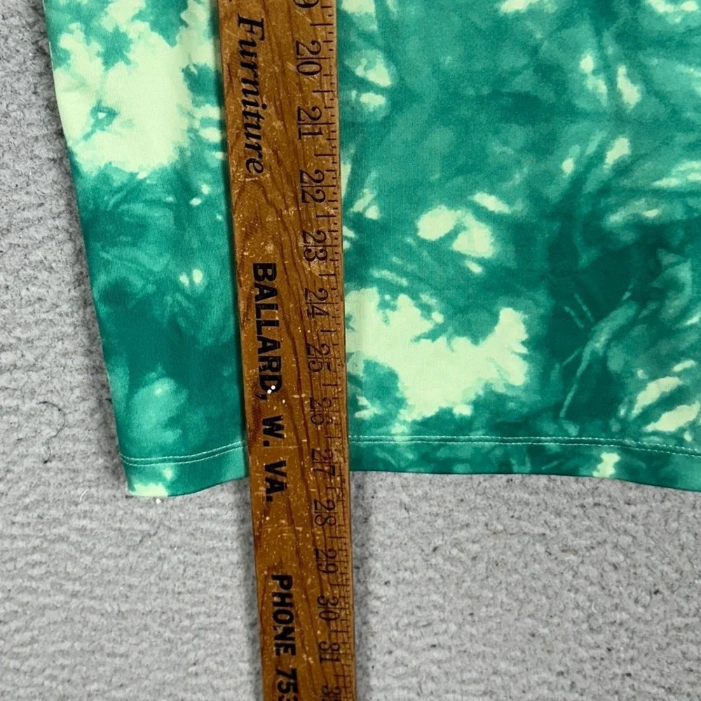 Nike Polo Shirt Mens XL Green Tie-Dye Dri-Fit Golf Standard Fit Rugby Stretch